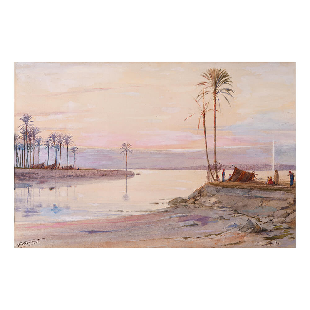 Marcel Blairat - Pêcheurs au bord du fleuve - Galerie Paris Manaus